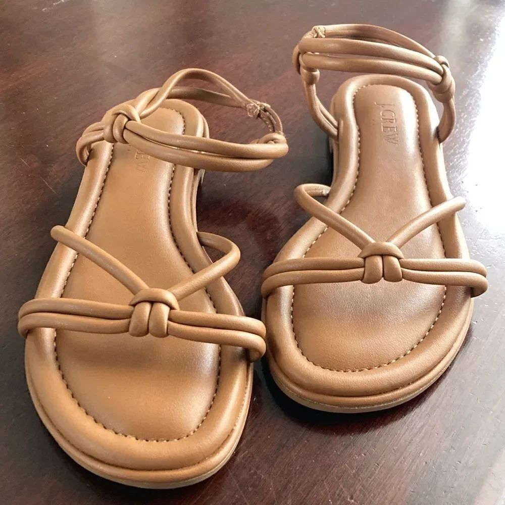 J.Crew Factory knotted rope slip-on sandals